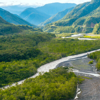 From Andes to Amazon, View of the tropical rainforest, Pastaza province in the Oriente of Ecuador