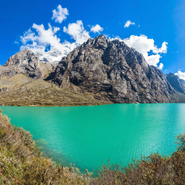 The Llanganuco Lakes: Chinanqucha and Urqunqucha are situated in the Cordillera Blanca in the Andes of Peru.