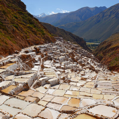 The famous salt terraces of Maras close to Cusco, Peru.