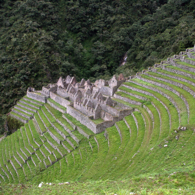 Ancient ruins of Winay Wayna near Machu Picchu