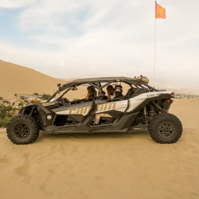 Dune buggy on the dunes above the Huacachina oasis near Ica, Peru
